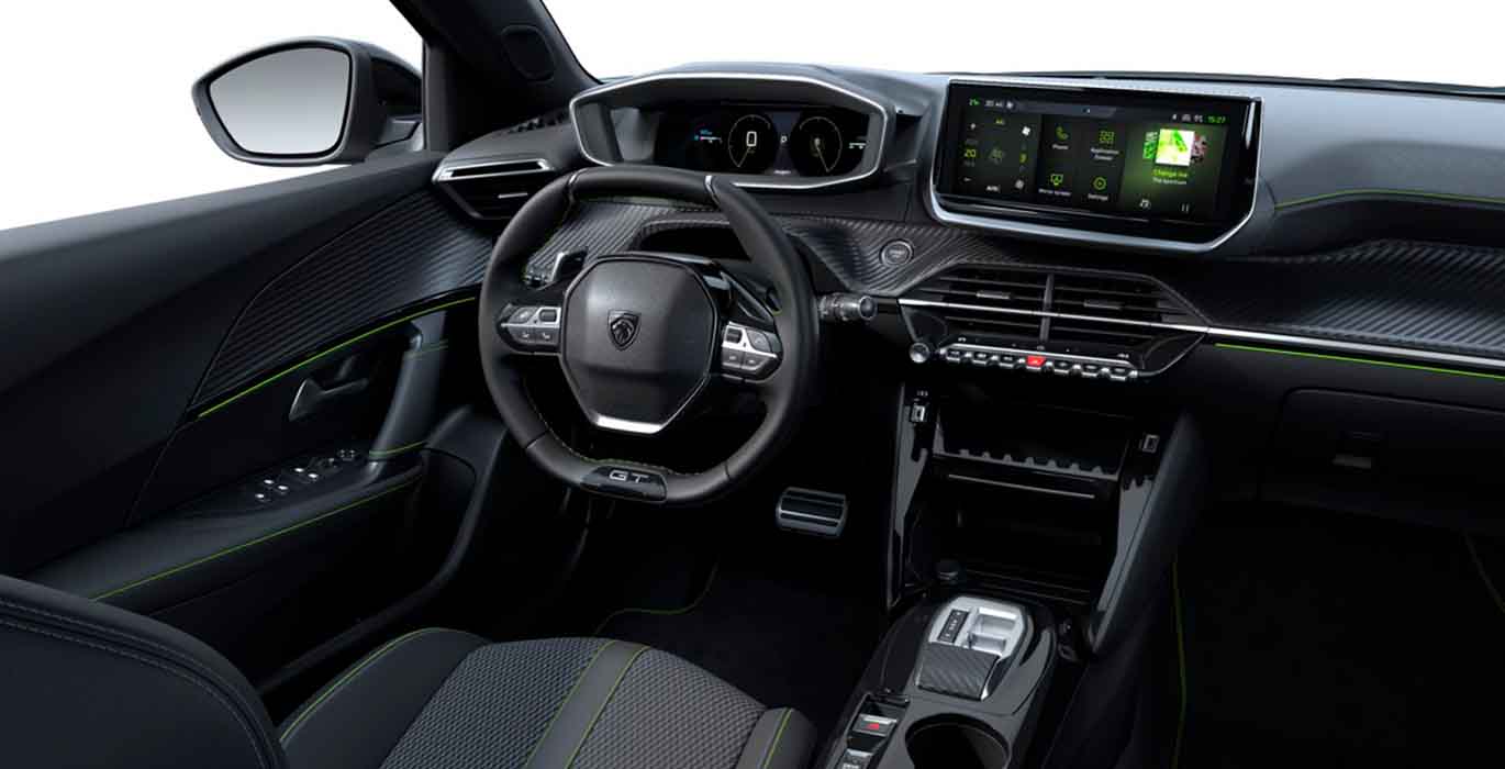 PEUGEOT 2008 GT PURETECH 130 EAT8 (AUTOMATICO) 4 PEUGEOT 2008 GT PURETECH 130 EAT AUTOMATICO interior delantera | Crazy Renting