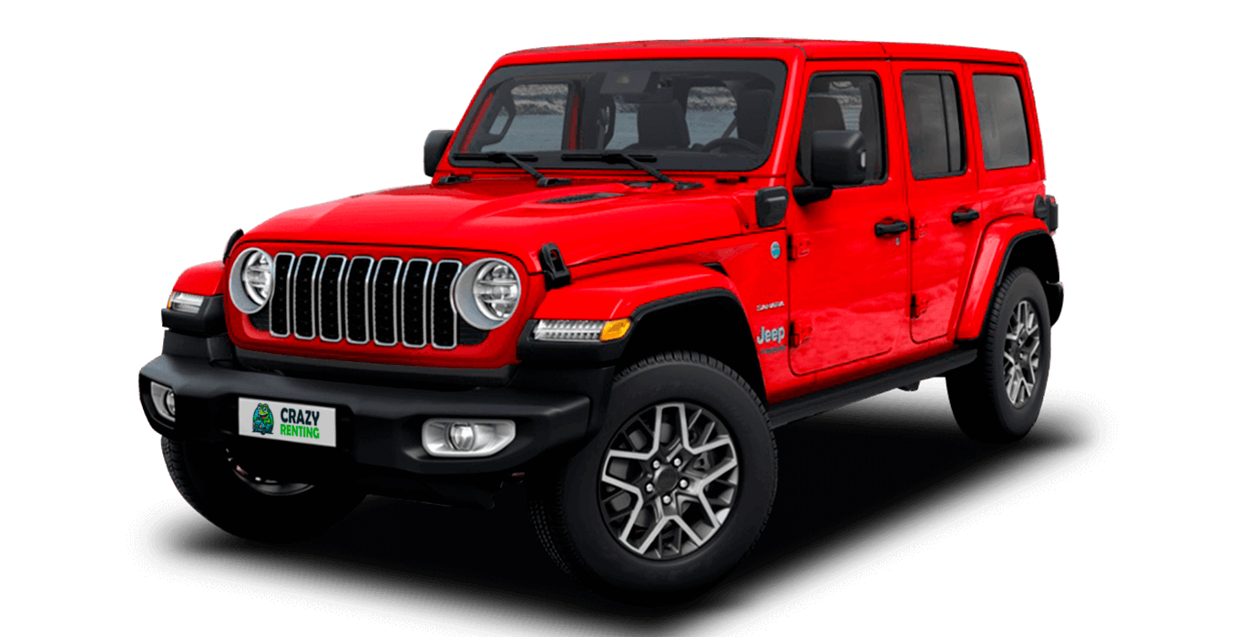 Jeep Wrangler 4xe PHEV Sahara 2.0 TC GME 1 Jeep Wrangler 4xe PHEV Sahara 2.0 TC GME sin fondo principal crazy | Crazy Renting