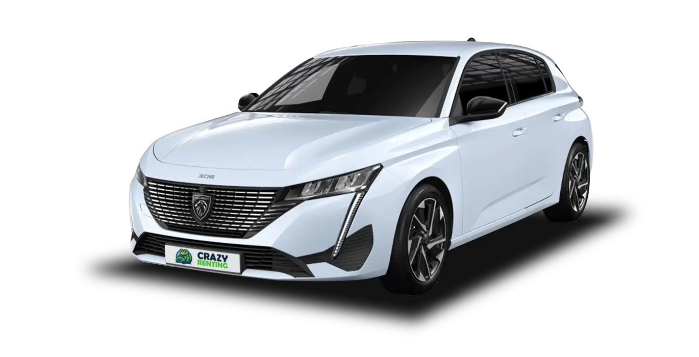 Peugeot 308 Allure BlueHDi 130 S&S 1 Peugeot 308 Allure BlueHDi 130 SS sin fondo principal crazy | Crazy Renting