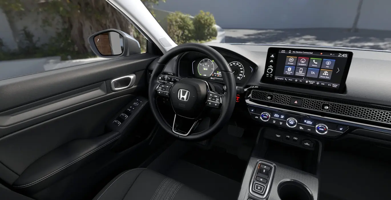 Honda Civic 2.0 i-MMD Elegance CVT 4 Honda Civic 2.0 i MMD Elegance CVT interior delantera | Crazy Renting