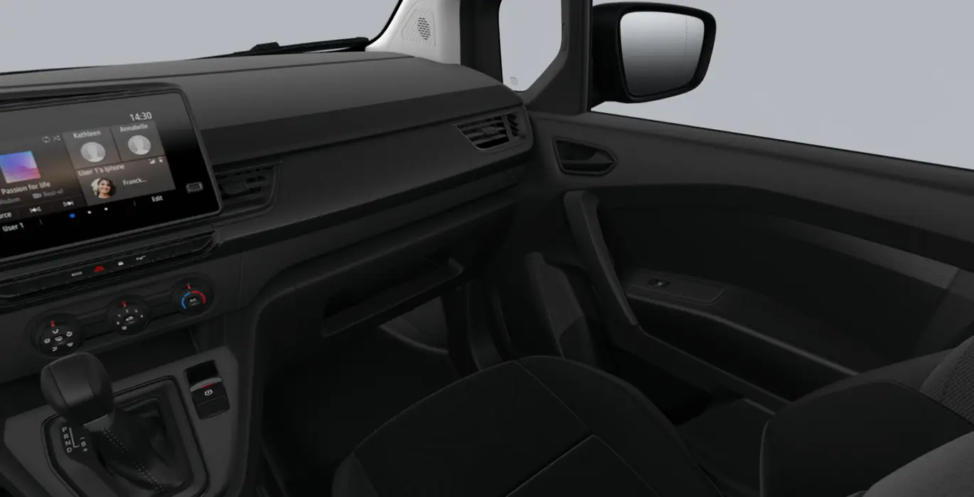 Renault Kangoo Furgón e-Tech L1 Start ev45 - Canarias 5 Renault Kangoo Furgon e Tech L1 Start ev45 interior delantera II 1 | Crazy Renting