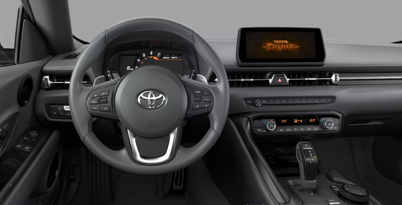 Toyota GR Supra 3.0T 250kW 340CV Performance AT8 interior delantera | Crazy Renting
