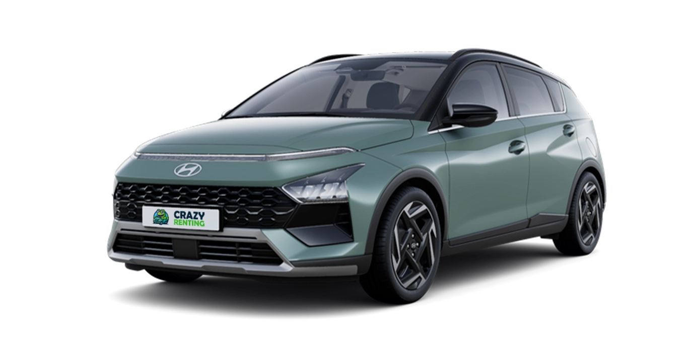 Hyundai Bayon 1.0 TGDI 74kW (100CV) 48V Tecno DCT 1 Hyundai Bayon 1.0 TGDI 74kW 100CV 48V Tecno DCT sin fondo principal crazy | Crazy Renting