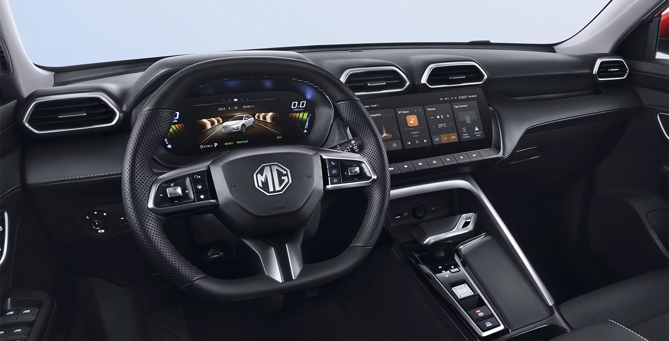 MG ZS Hybrid Comfort 3 MG ZS HYBRID Luxury interior delantera | Crazy Renting