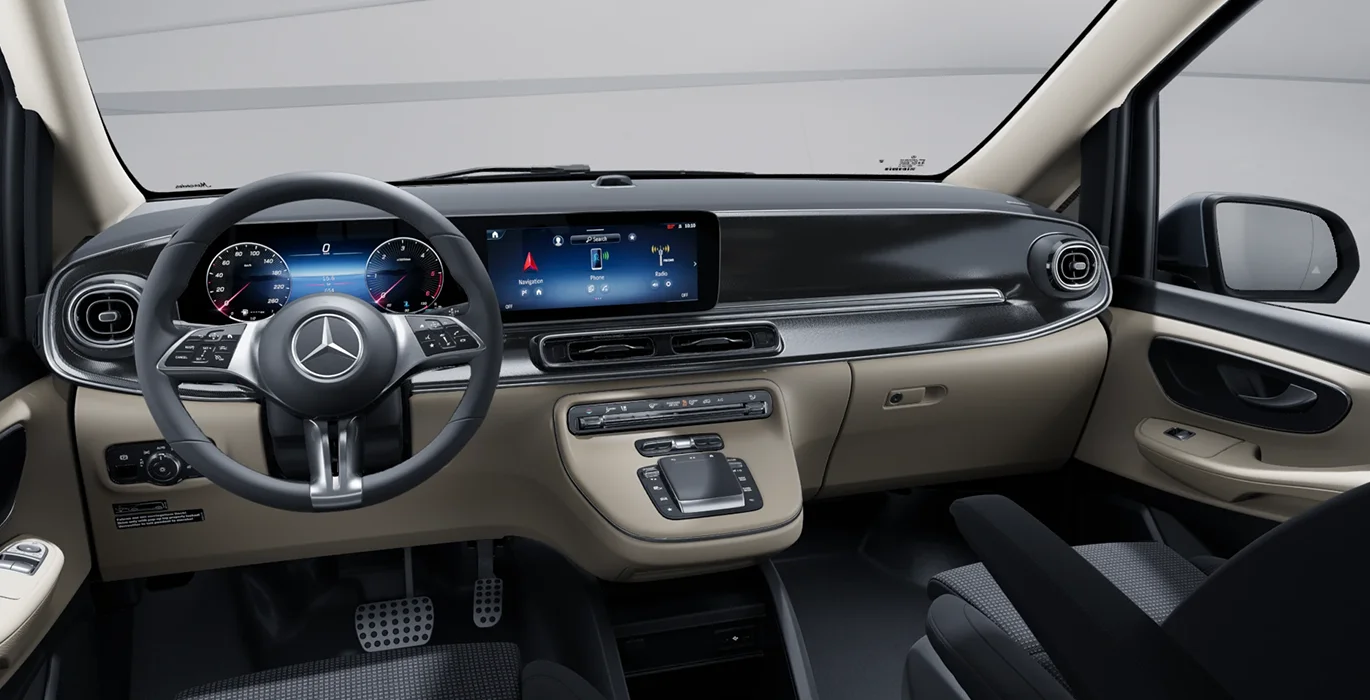 Mercedes Benz Clase V Marco Polo 300d interior delantera | Crazy Renting