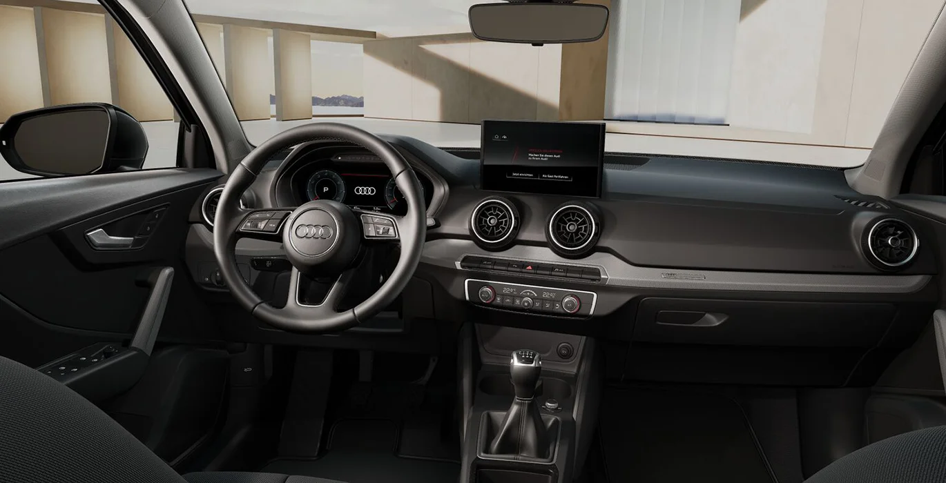 Audi Q2 Advanced 30 TFSI 116cv interior delantera | Crazy Renting