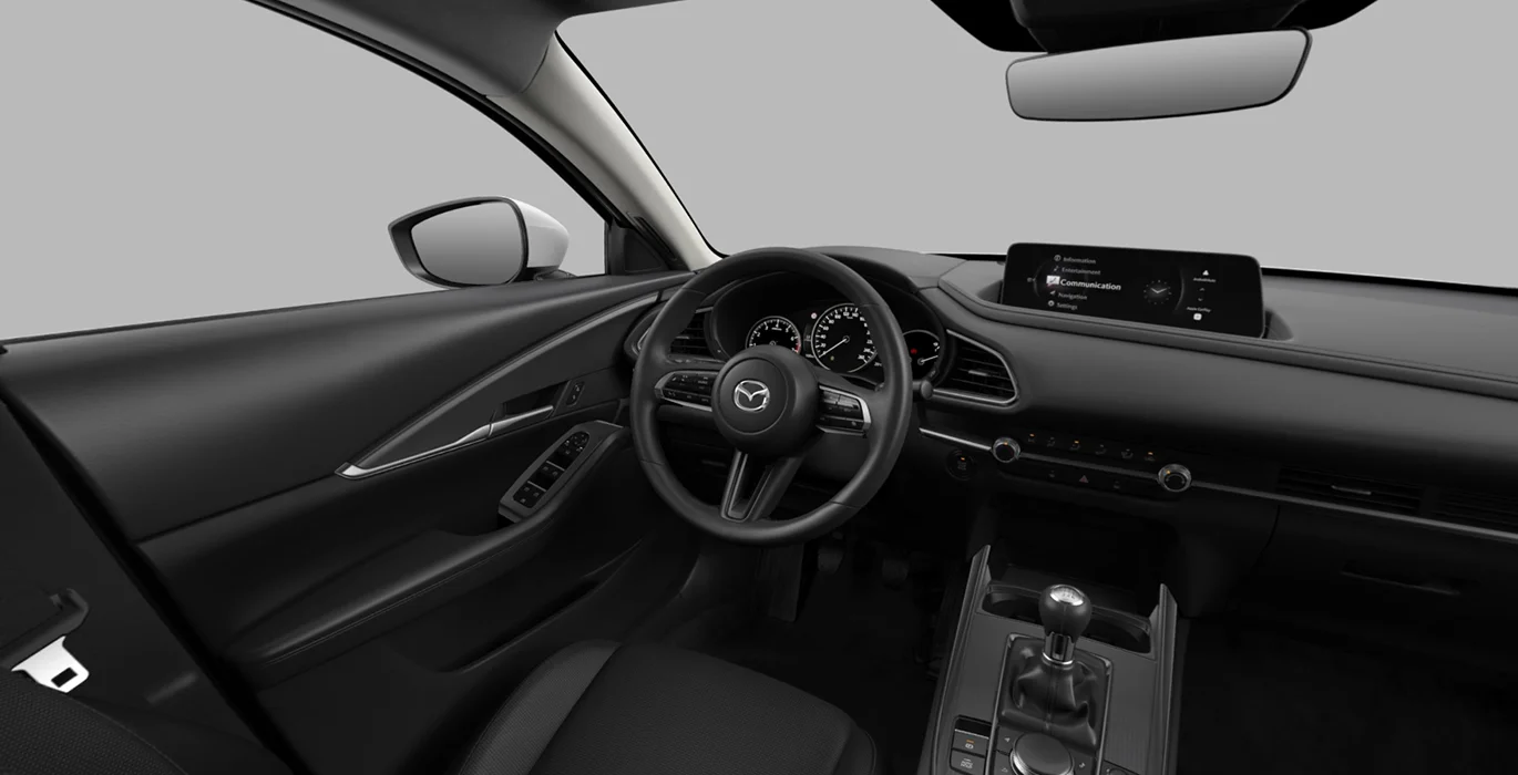 Mazda CX 30 2.5L e SkyAct G MHEV 103kW Prime Line interior delantera | Crazy Renting