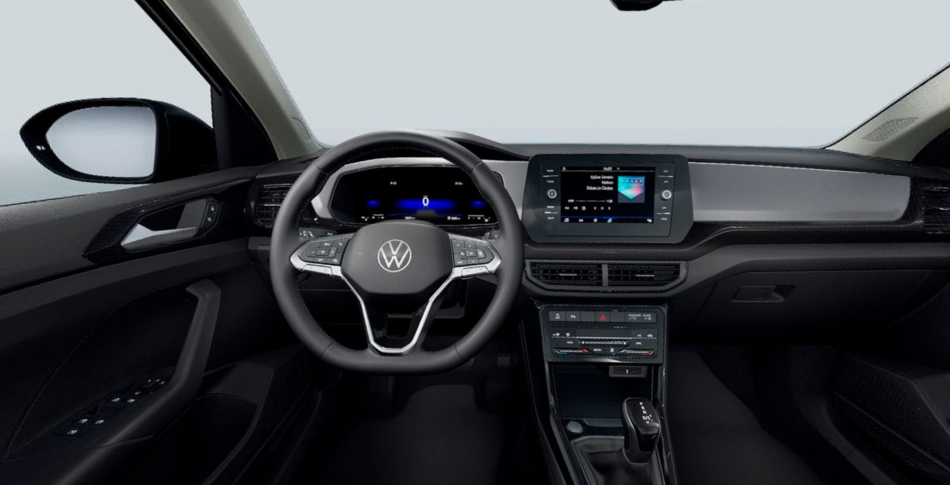 VOLKSWAGEN T-CROSS MÁS 1.0TSI 85KW 115CV 4 VOLKSWAGEN T CROSS MAS 1.0TSI 85KW 115CV interior delantera | Crazy Renting