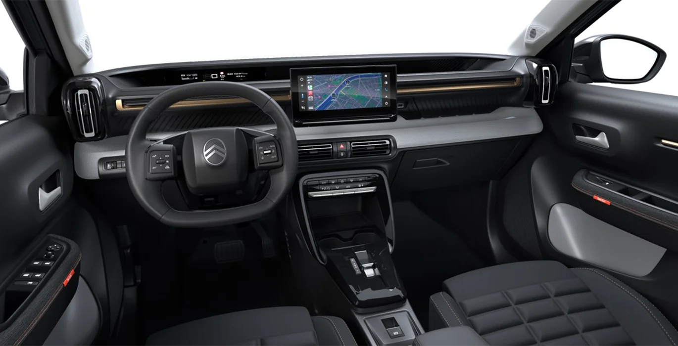 Citroen C3 Aircross Hybrid 145 Ë-DCS6 MAX 4 Citroen C3 Aircross Hybrid 145 E DCS6 MAX interior delantera | Crazy Renting