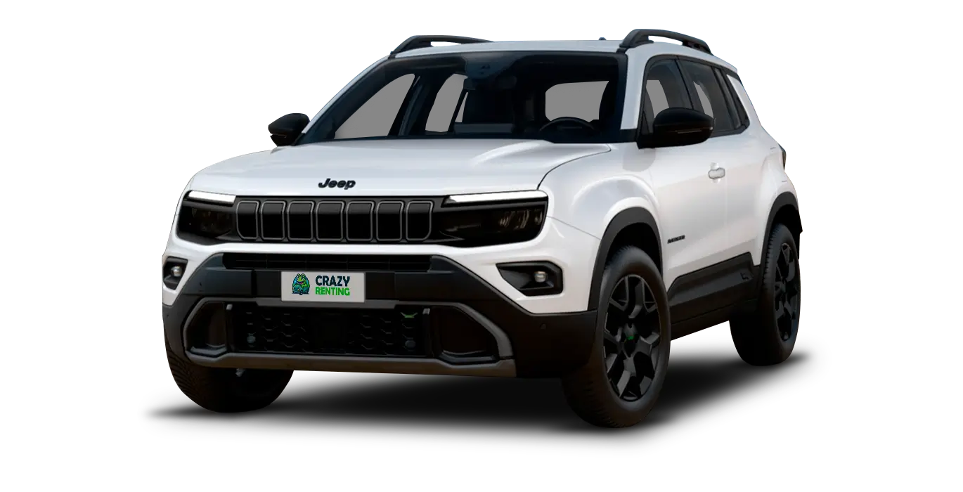 JEEP AVENGER EHYBRID 4xE 136CV (AUTOMÁTICO) 1 JEEP AVENGER EHYBRID 4xE 136CV AUTOMATICO sin fondo crazy | Crazy Renting