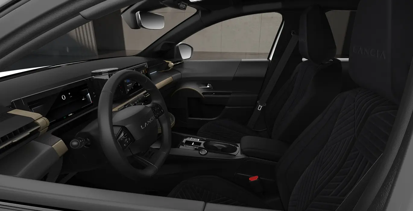 LANCIA YPSILON LX HYBRID 100CV (AUTOMÁTICO) 4 Lancia Ypsilon LX MHEV Hybrid 73kW interior delantera | Crazy Renting