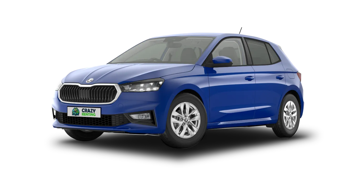 Skoda Fabia Selection 1.0 MPI 59kW 80CV azul sin fondo principal crazy 1 | Crazy Renting