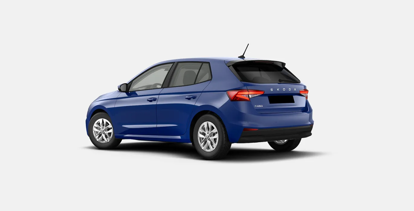 Skoda Fabia Selection 1.0 MPI 59kW (80CV) 2 Skoda Fabia Selection 1.0 MPI 59kW 80CV azul trasera | Crazy Renting
