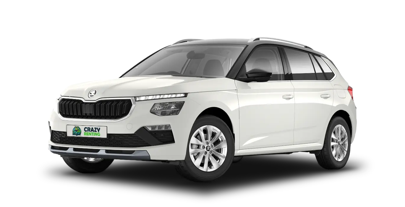Skoda Kamiq 1.0 TSI 70kW (95CV) Selection WHT 1 Skoda Kamiq 1.0 TSI 70kW 95CV Selection WHT sin fondo principal crazy | Crazy Renting