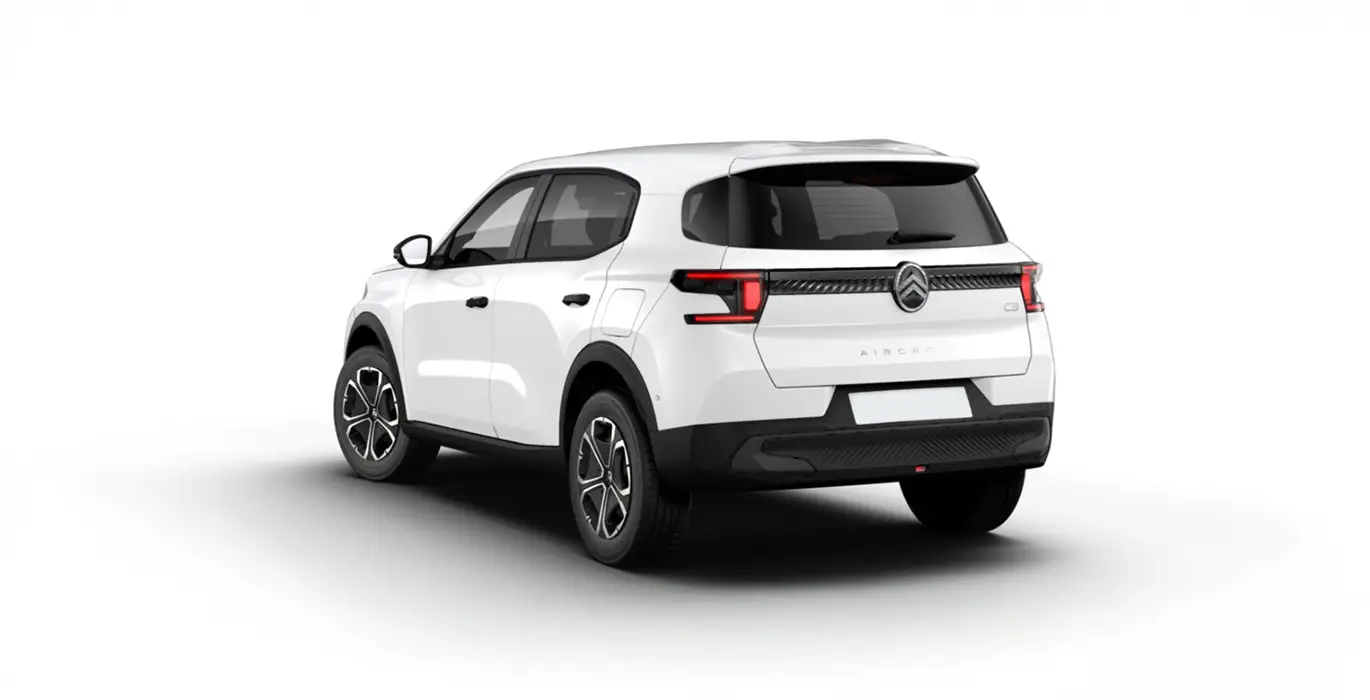 Citroen C3 Aircross Turbo You Pack Plus 2 Citroen C3 Aircross Turbo You Pack Plus blanco trasera | Crazy Renting