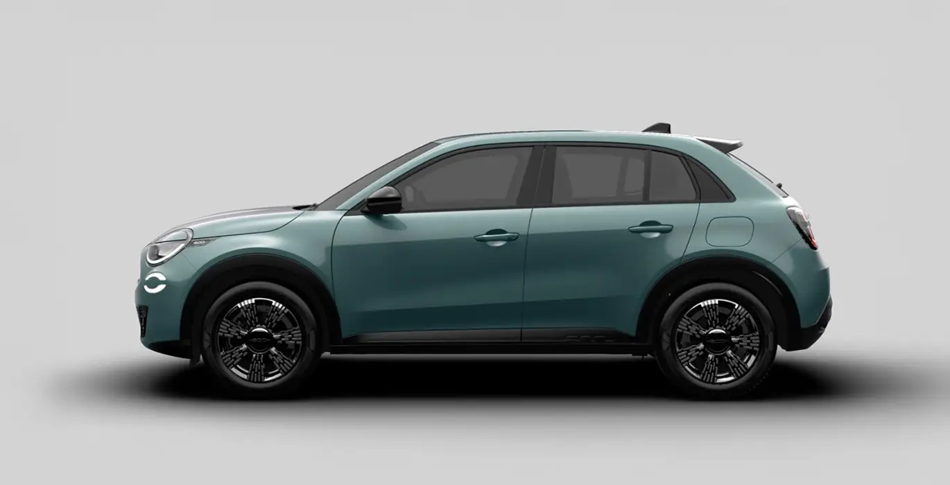 Fiat 600 ICON MHEV 1.2 110CV DDCT (AUTOMÁTICO) 3 Fiat 600 ICON MHEV 1.2 110CV DDCT AUTOMATICO II azul lateral | Crazy Renting