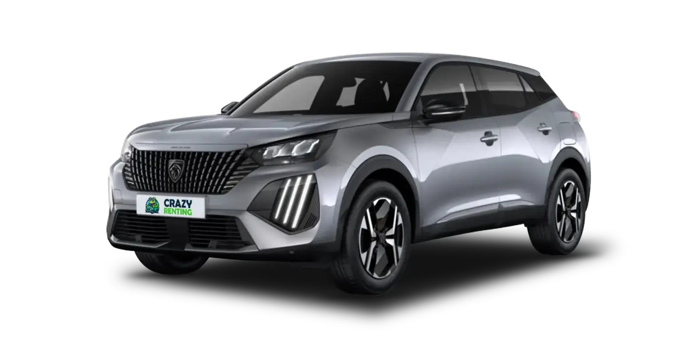 Peugeot 2008 N2008 Allure Hybrid 1 Peugeot 2008 N2008 Allure Hybrid gris claro sin fondo principal crazy | Crazy Renting
