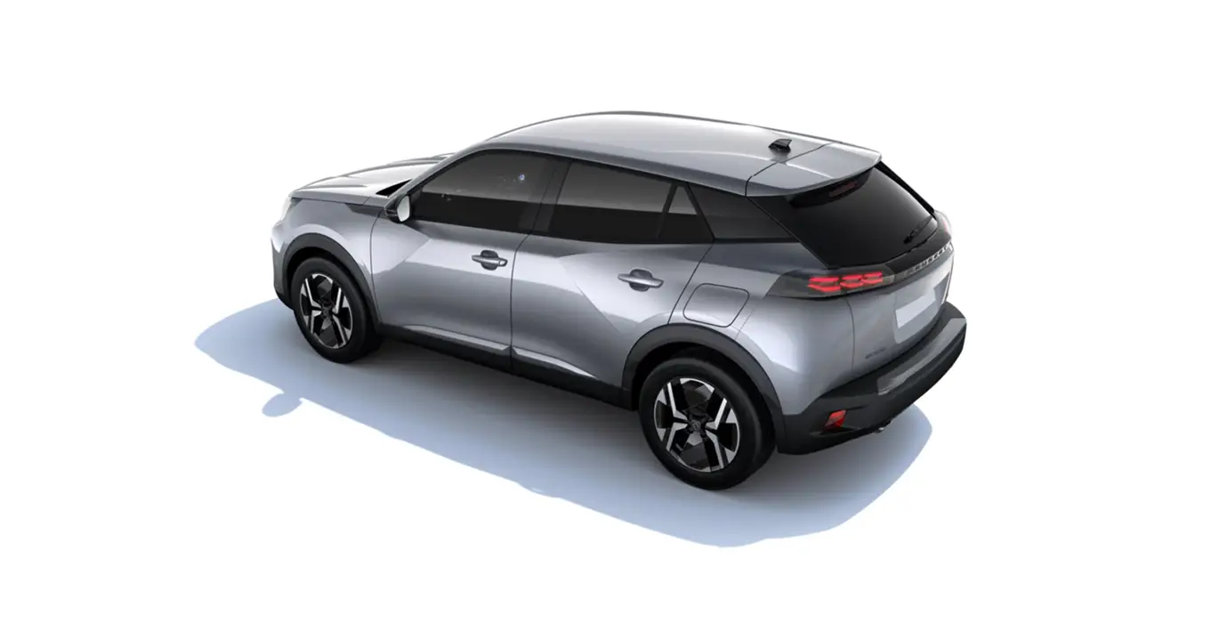 Peugeot 2008 N2008 Allure Hybrid 2 Peugeot 2008 N2008 Allure Hybrid gris claro trasera | Crazy Renting