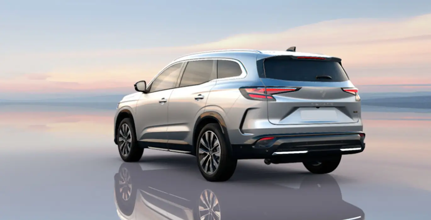 RENAULT ESPACE TECHNO E-TECH FULL HYBRID 200CV 2 RENAULT ESPACE TECHNO E TECH FULL HYBRID 200CV gris trasera | Crazy Renting