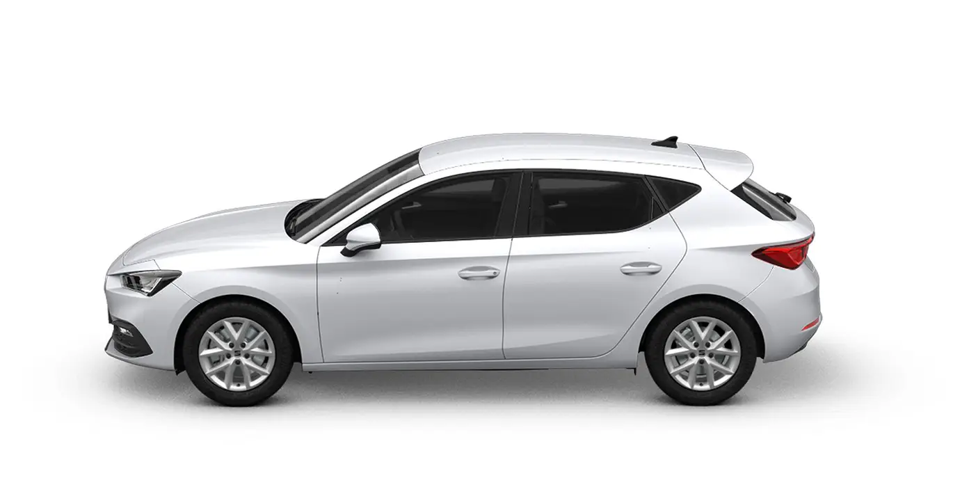 SEAT León 1.5 eTSI DSG-7 S&S Style XL 3 SEAT Leon 1.5 eTSI DSG 7 SS Style XL blanco lateral | Crazy Renting