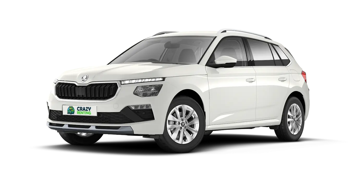 SKODA Kamiq 1.5 TSI DSG Selection 1 SKODA Kamiq 1.5 TSI DSG Selection blanco sin fondo principal crazy | Crazy Renting