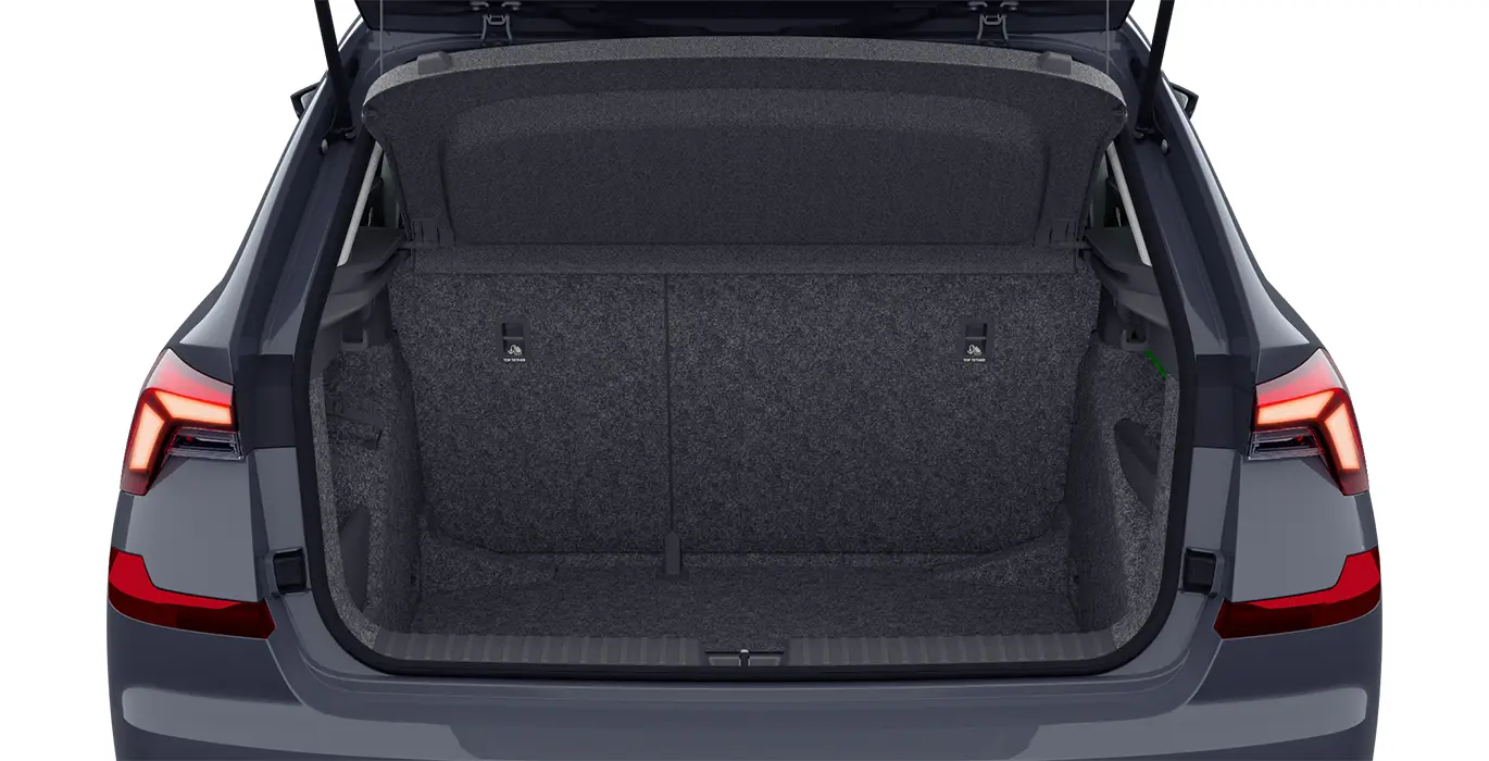 Skoda Kamiq 1.5 TSI 110kW (150CV) DSG Selection 4 Skoda Kamiq 1.5 TSI 110kW 150CV DSG Selection gris maletero II | Crazy Renting