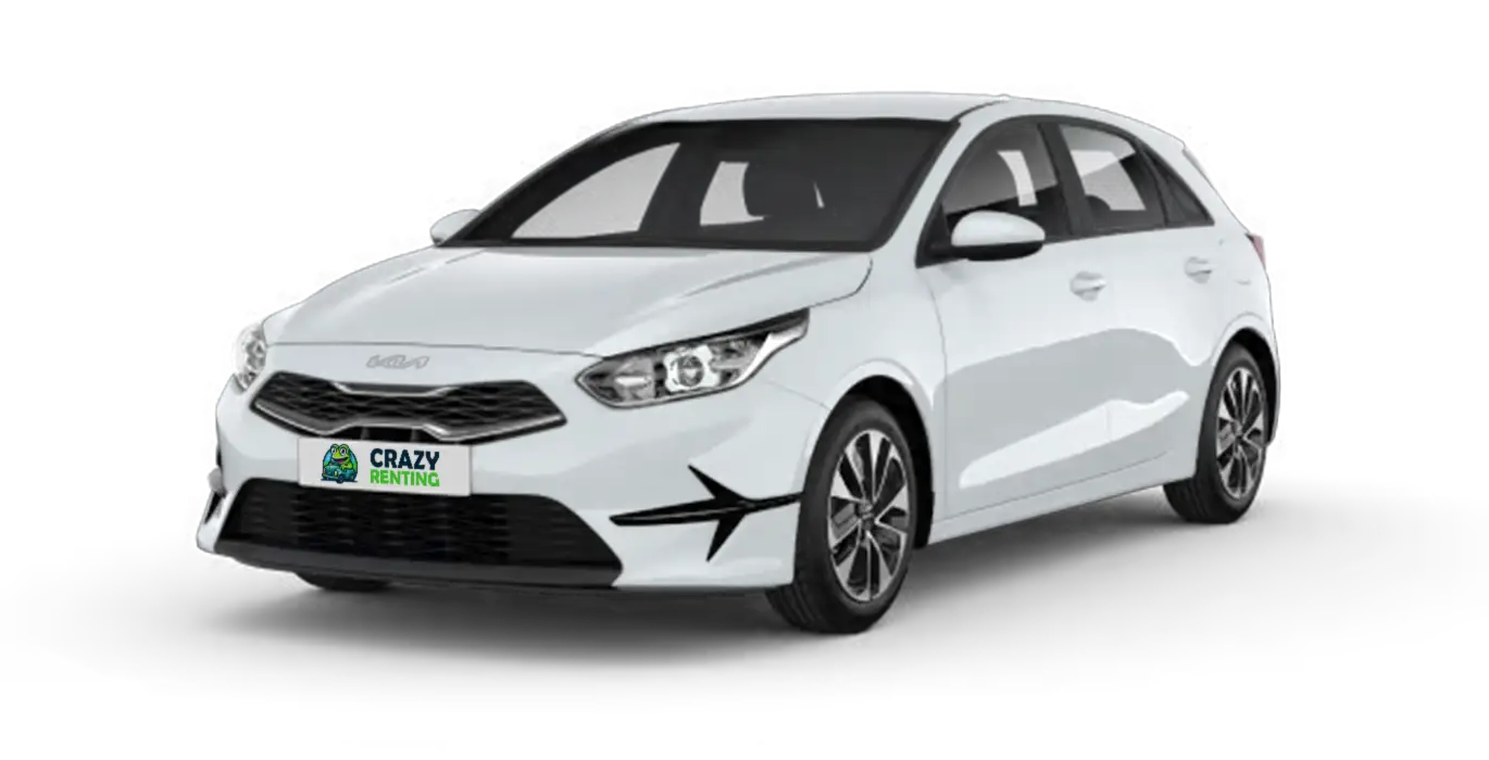 KIA Ceed 1.0 T-GDi Drive 1 KIA Ceed 1.0 T GDi Drive sin fondo principal blanco crazy | Crazy Renting
