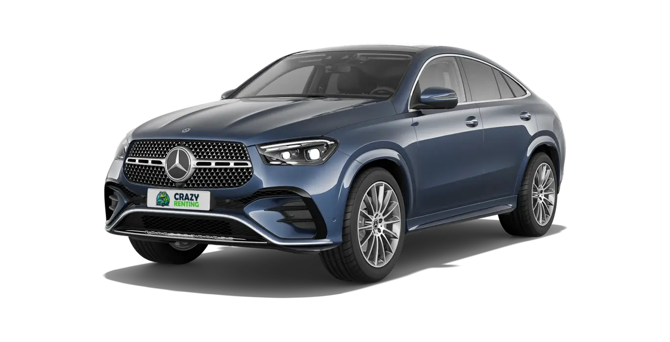 Mercedes-Benz GLE 300d 4MATIC Coupé 1 Mercedes Benz GLE 300d 4MATIC Coupe azul sin fondo principal crazy | Crazy Renting