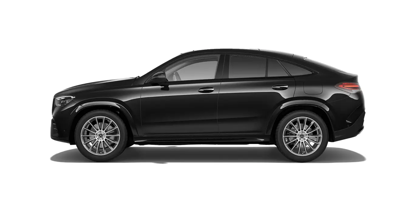 Mercedes-Benz GLE 350de 4MATIC Coupé 3 Mercedes Benz GLE 350de 4MATIC Coupe negro lateral | Crazy Renting