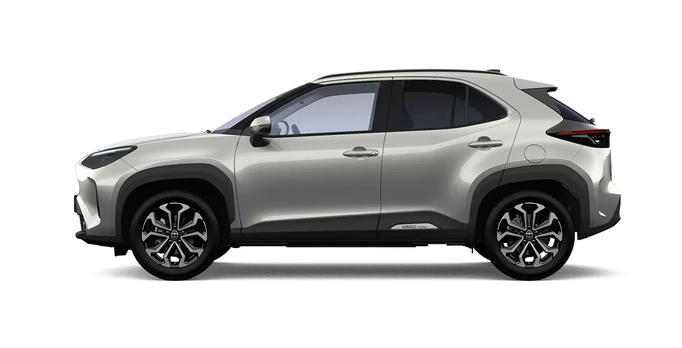 TOYOTA Yaris Cross 130H e-CVT 5P Active 3 TOYOTA Yaris Cross 130H e CVT 5P Active lateral gris claro | Crazy Renting