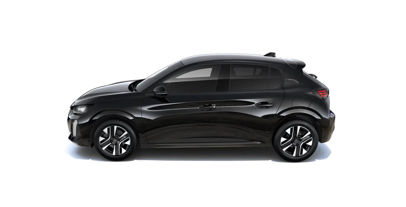 Peugeot 208 1.2 Allure PureTech S&S 3 Peugeot 208 1.2 Allure PureTech SS negro lateral | Crazy Renting
