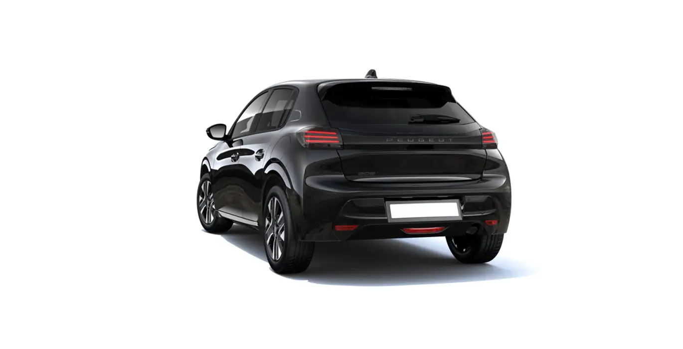 Peugeot 208 1.2 Allure PureTech S&S 2 Peugeot 208 1.2 Allure PureTech SS negro trasera | Crazy Renting