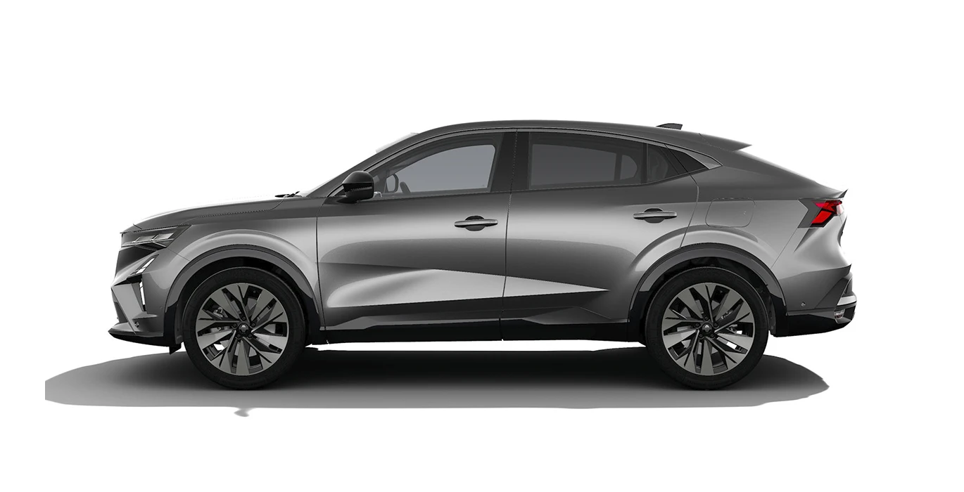 RENAULT RAFALE TECHNO E-TECH FULL HYBRID 200CV 3 RENAULT RAFALE TECHNO E TECH FULL HYBRID 200CV gris lateral | Crazy Renting