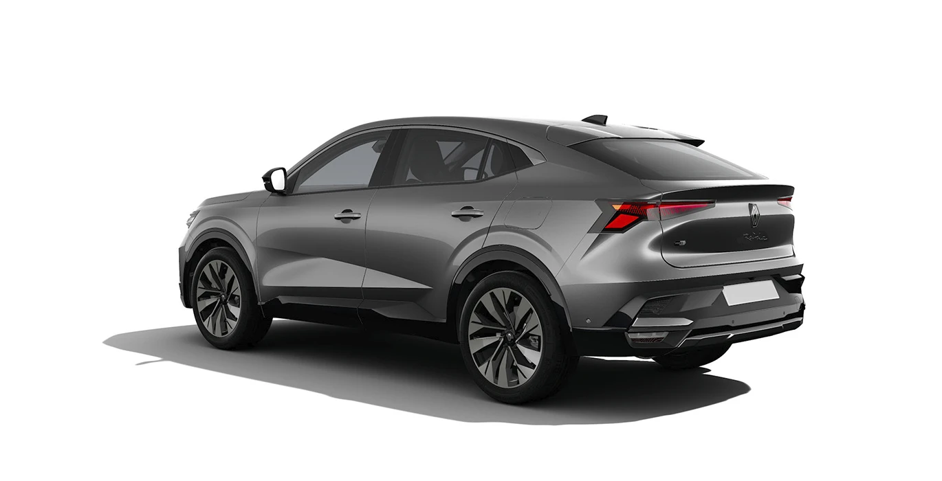 RENAULT RAFALE TECHNO E-TECH FULL HYBRID 200CV 2 RENAULT RAFALE TECHNO E TECH FULL HYBRID 200CV gris trasera | Crazy Renting
