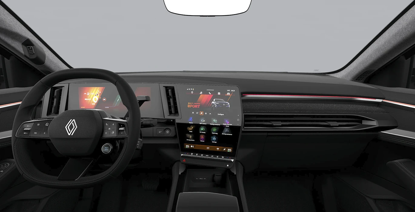 RENAULT RAFALE TECHNO E-TECH FULL HYBRID 200CV 5 RENAULT RAFALE TECHNO E TECH FULL HYBRID interior delantera | Crazy Renting