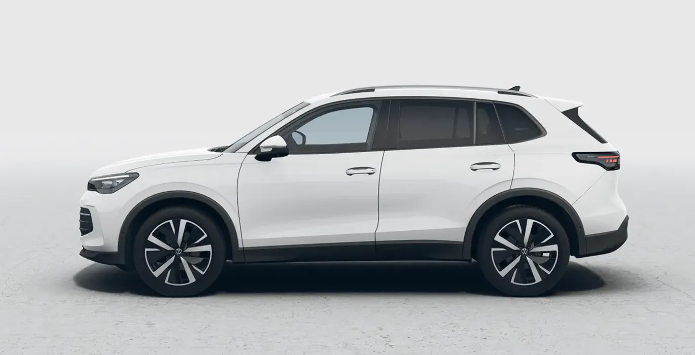 Volkswagen Tiguan "Más" 1.5 eTSI DSG 3 Volkswagen Tiguan Mas 1.5 eTSI DSG lateral blanco | Crazy Renting