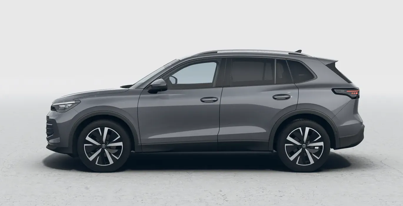 Volkswagen Tiguan "Más" 2.0 TDI DSG 3 Volkswagen Tiguan Mas 1.5 eTSI DSG lateral gris | Crazy Renting