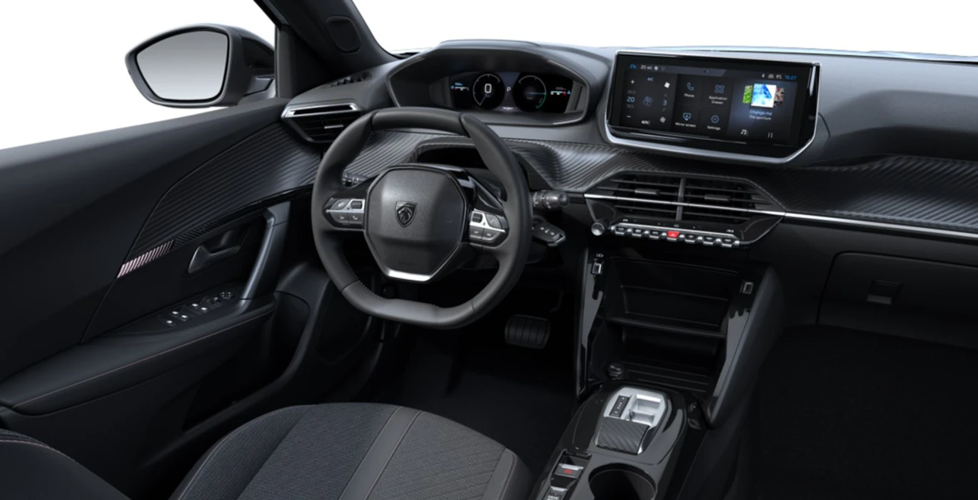 PEUGEOT 2008 ALLURE HYBRID 110 EDCS6 (AUTOMÁTICO) 4 PEUGEOT 2008 ALLURE HYBRID 110 EDCS6 AUTOMATICO interior delantera | Crazy Renting