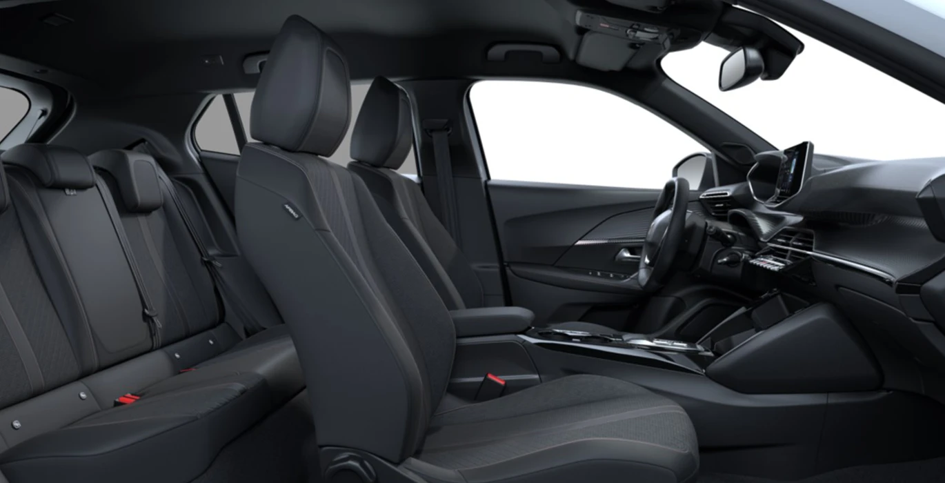 PEUGEOT 2008 ALLURE HYBRID 110 EDCS6 (AUTOMÁTICO) 6 PEUGEOT 2008 ALLURE HYBRID 110 EDCS6 AUTOMATICO interior trasera | Crazy Renting