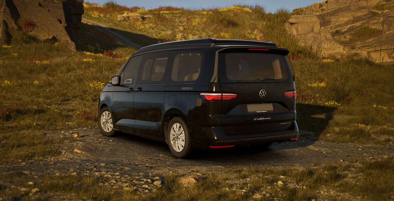 Volkswagen California Beach Tour 2.0 TDI 110kW (150CV) DSG 2 Volkswagen California Beach Tour 2.0 TDI 110kW 150CV DSG trasera | Crazy Renting