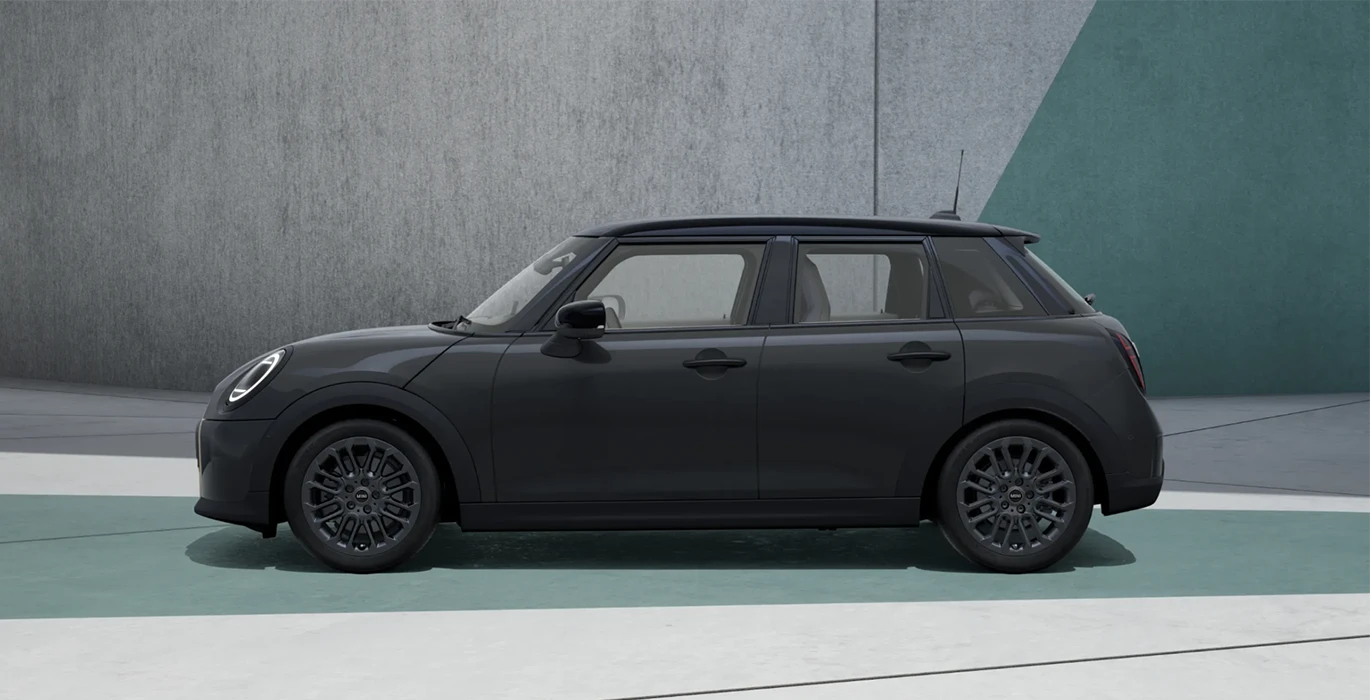 MINI Cooper 5 Puertas C Favoured 115kW - Canarias 3 MINI Cooper 5 Puertas C Favoured 115kW gris lateral | Crazy Renting