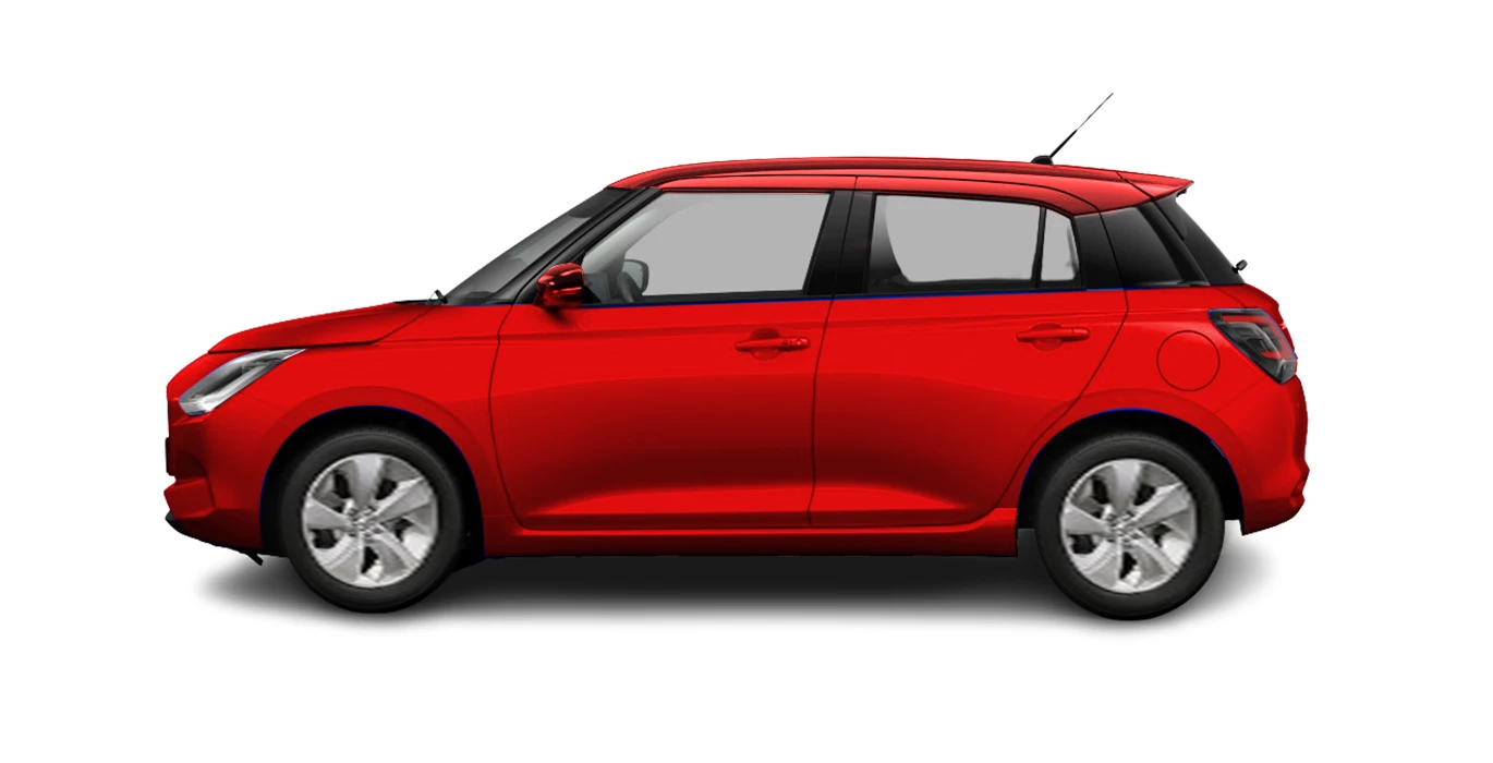 SUZUKI SWIFT 1.2 S2 MILD HYBRID (MANUAL) 2 SUZUKI SWIFT 1.2 S2 MILD HYBRID MANUAL lateral rojo | Crazy Renting