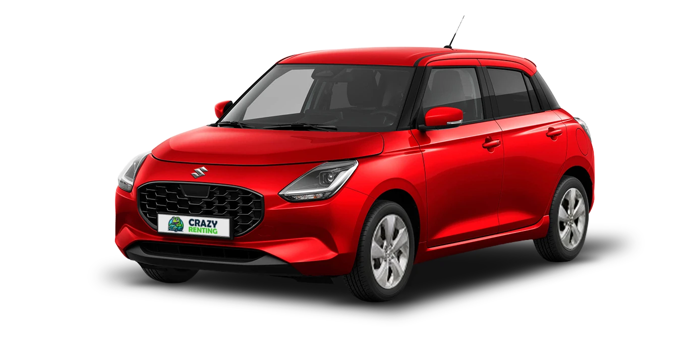 SUZUKI SWIFT 1.2 S2 MILD HYBRID (MANUAL) 1 SUZUKI SWIFT 1.2 S2 MILD HYBRID MANUAL sin fondo principal rojo crazy | Crazy Renting