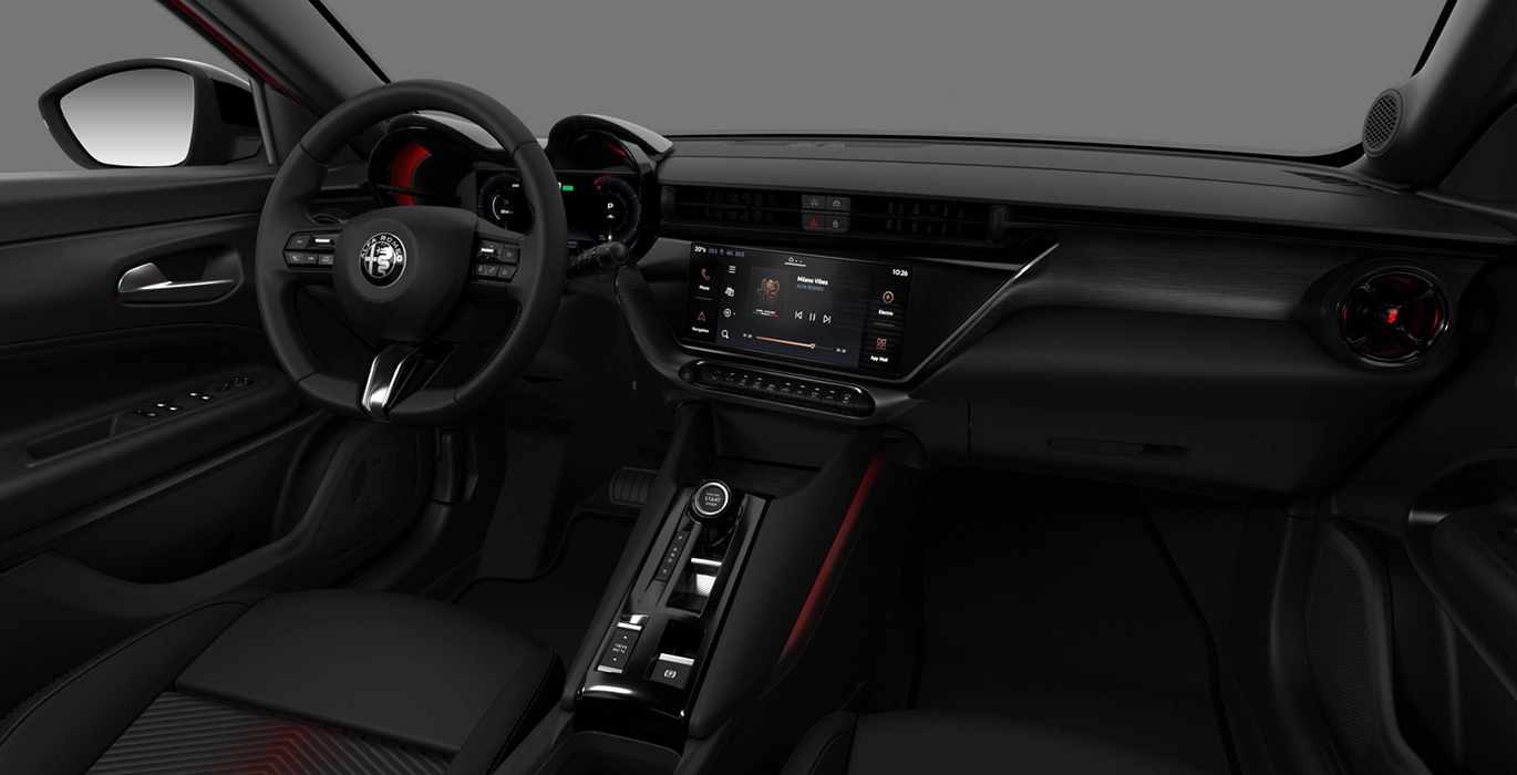 ALFA ROMEO JUNIOR IBRIDA SPECIALE 136CV AUTOMATICO interior delantera | Crazy Renting