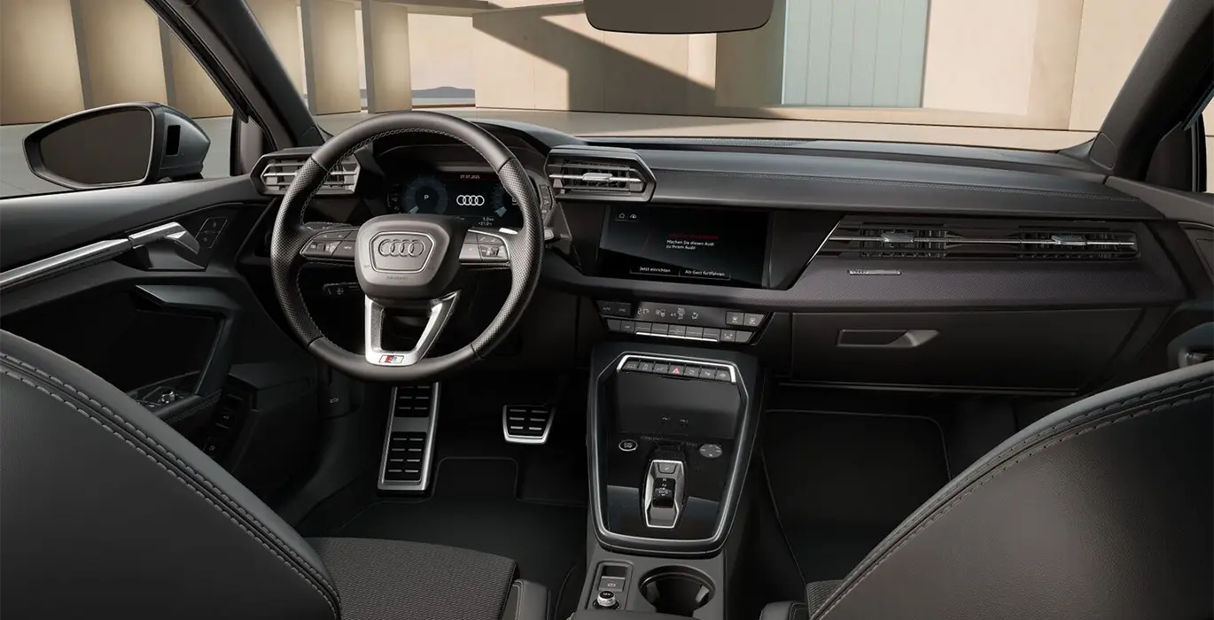 AUDI A3 Sportback S Line 40 TFSI e 150kW S Tron interior delantera | Crazy Renting