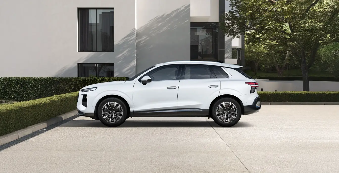 AUDI Q3 Advanced TDI 110 kW S Tronic lateral blanco | Crazy Renting