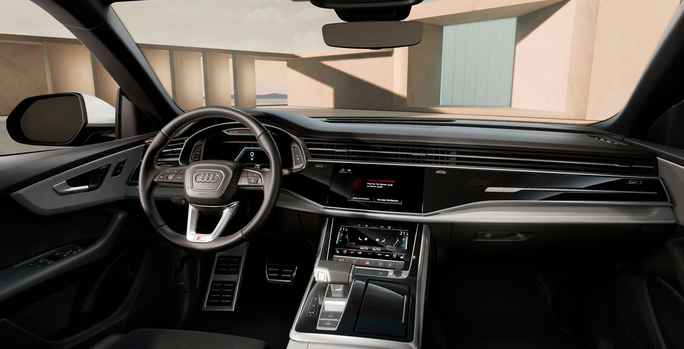 Audi Q8 SUV S line 45 TDI Quattro Tiptronic 4 Audi Q8 SUV S line 45 TDI Quattro Tiptronic interior delantera | Crazy Renting