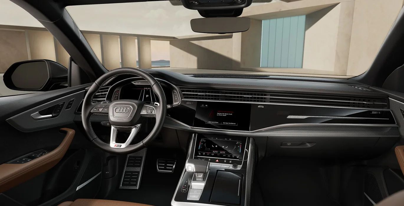 Audi RS Q8 441kW TipTronic interior delantera | Crazy Renting