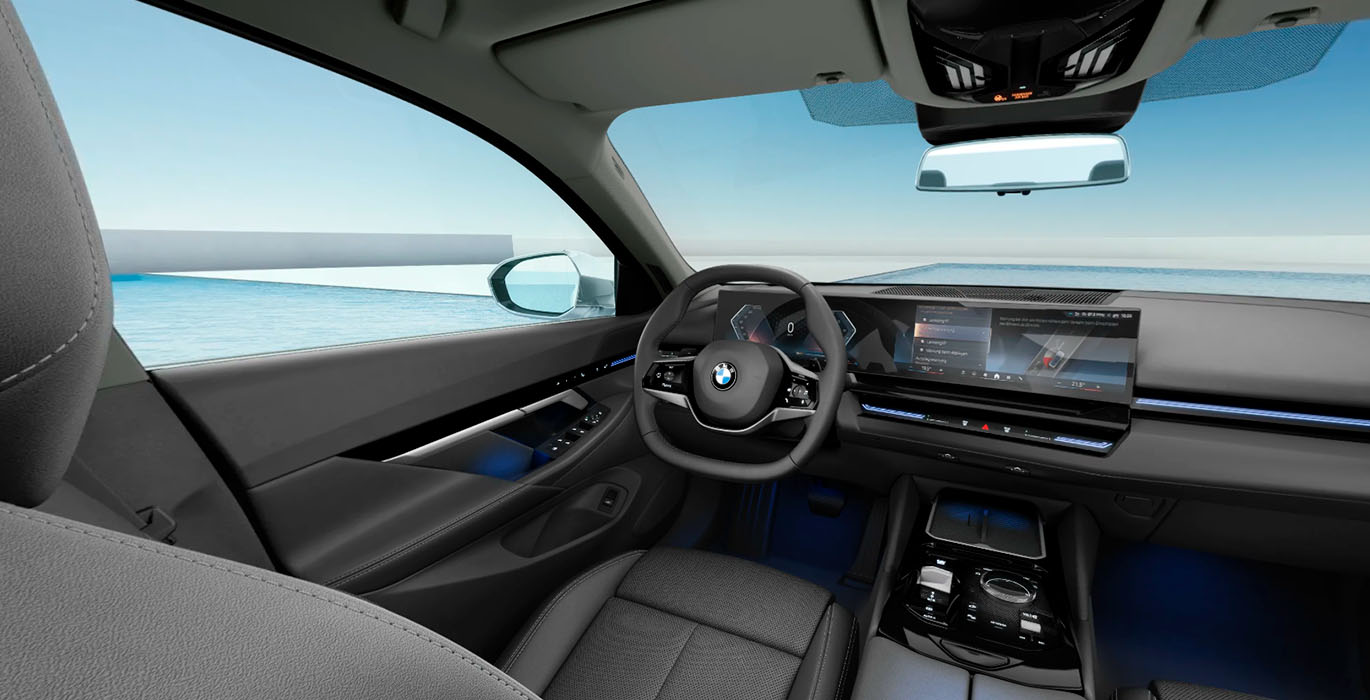 BMW Serie 5 520d 4 BMW Serie 5 520d nuevo interior delantera | Crazy Renting
