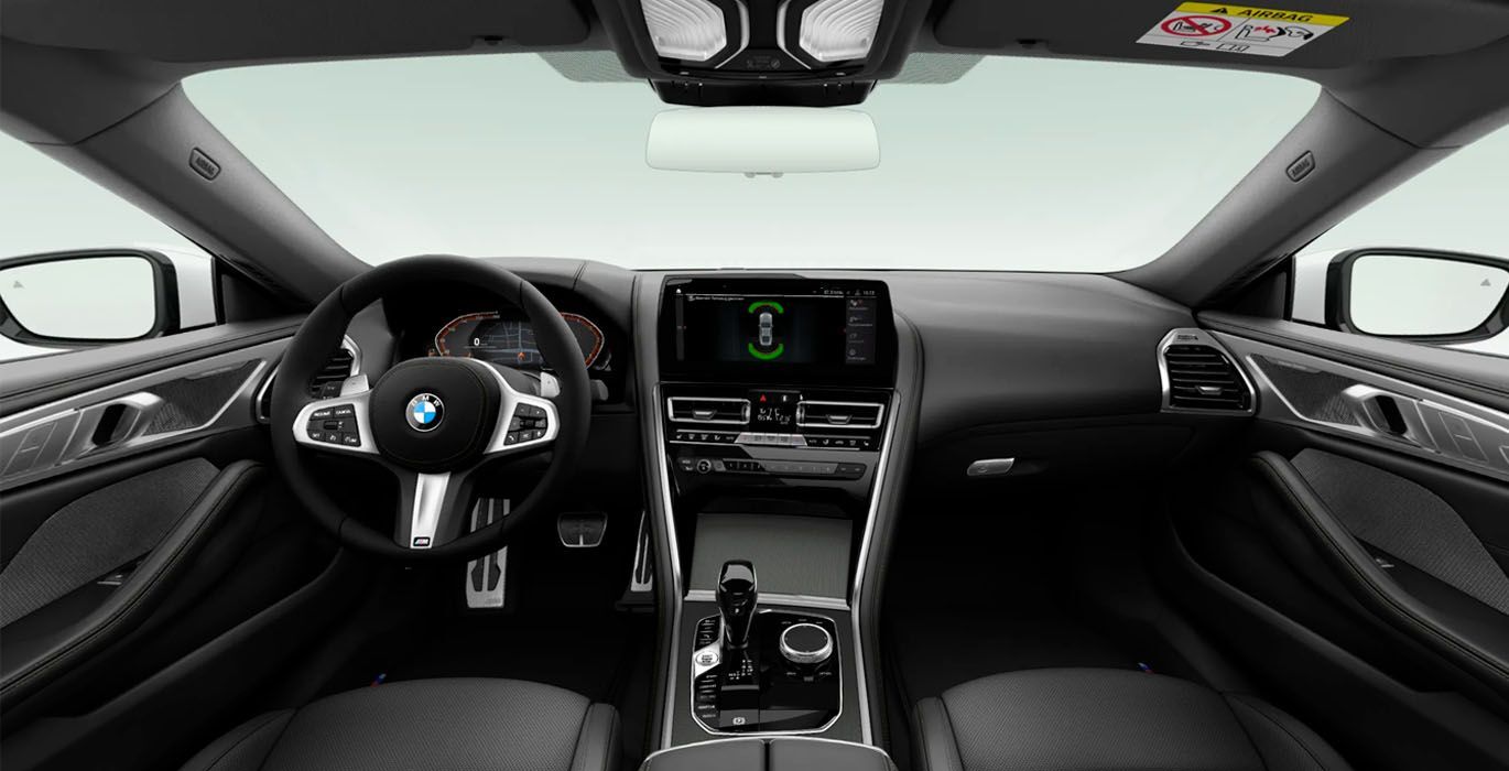 BMW Serie 8 840d xDrive M Sport interior delantera | Crazy Renting